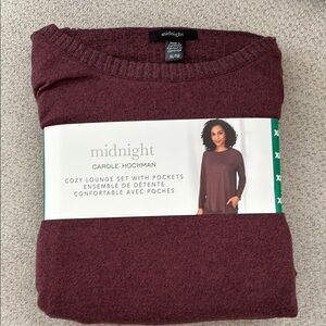 Midnight Carole Hochman Burgundy Lounge Set